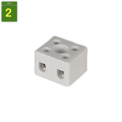 Regleta conexion 2 vias Ø 4 mm 6 mm²