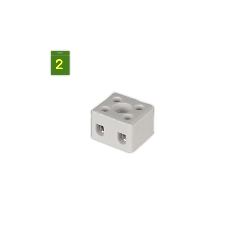 Regleta conexion 2 vias Ø 4 mm 6 mm²