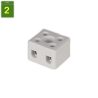 Regleta conexion 2 vias Ø 4 mm 6 mm²