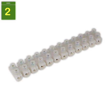 Regleta conexion 12 vias Ø 6 mm 16 mm²