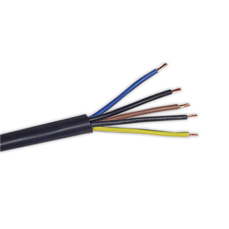 Cable manguera 5x1,5 negra por metros