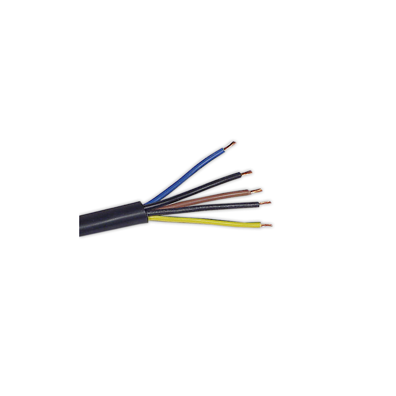 Cable manguera 5x2,5 negra por metro