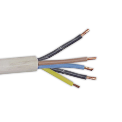 Cable manguera 5x1,5 blanca por metros