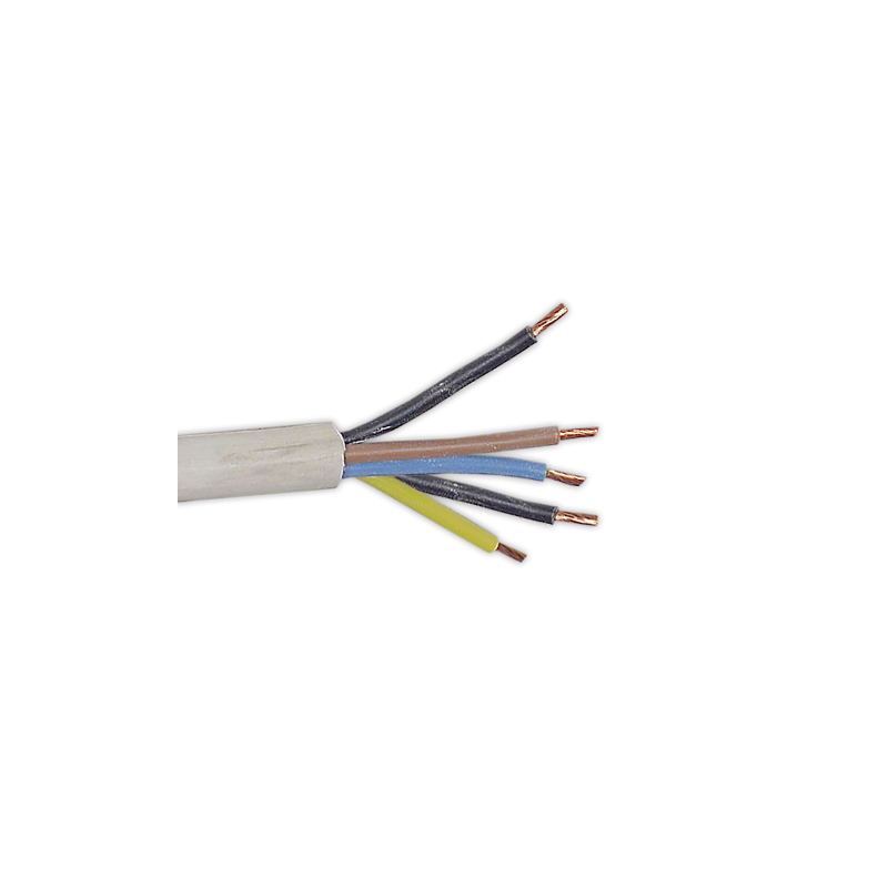 Cable manguera 5x1,5 blanca por metros