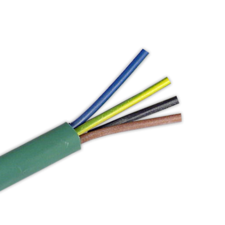 Cable manguera 4x2,5 verde por metros