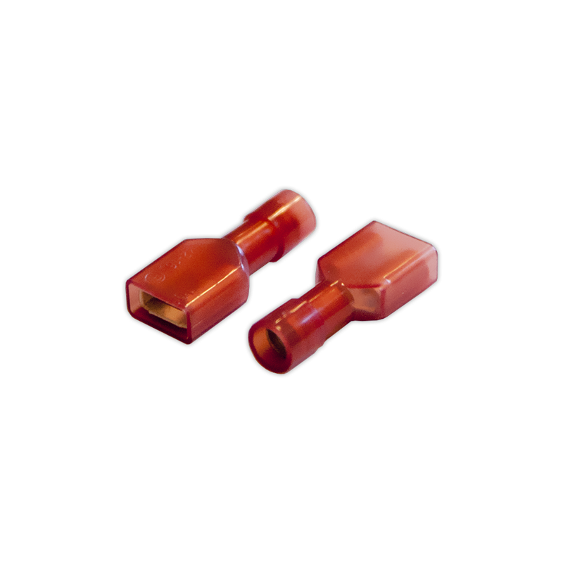 Terminal faston 6,3 mm hembra aislado