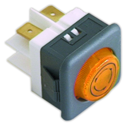 Piloto ambar 25x25 mm 230 V