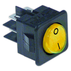 Interruptor 25x25 mm II ambar con piloto