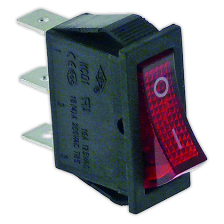 Interruptor 11x30 mm I rojo con piloto