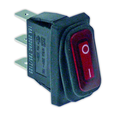 Interruptor 11x30 mm I rojo con piloto