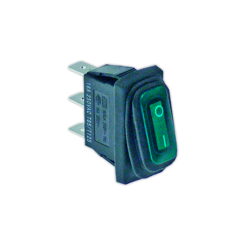 Interruptor 11x30 mm I verde con piloto