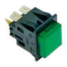 Interruptor pulsador verde 27,2x22,2mm
