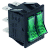 Interruptor doble 22x30 mm I verde