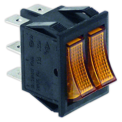 Interruptor doble 22x30 mm I ambar