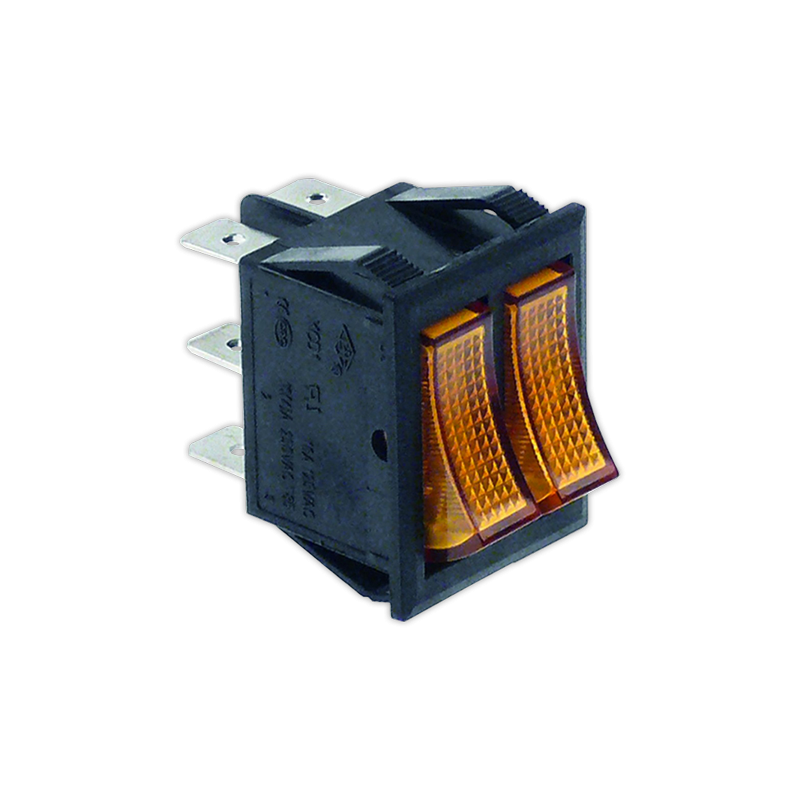 Interruptor doble 22x30 mm I ambar