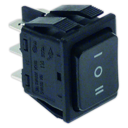 Conmutador 22x30 mm II negro sin piloto
