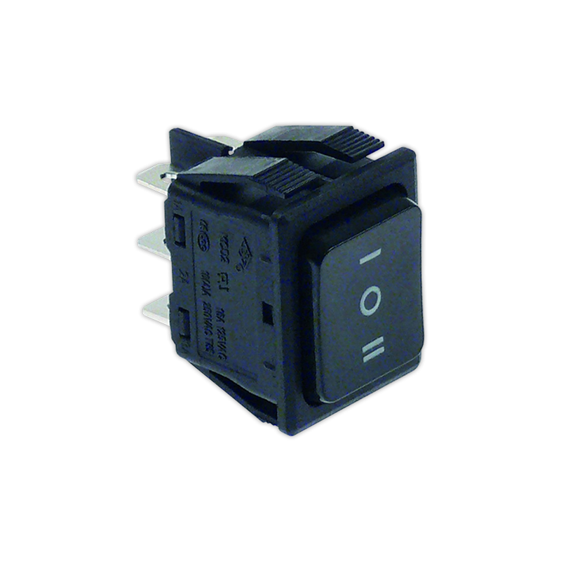 Conmutador 22x30 mm II negro sin piloto