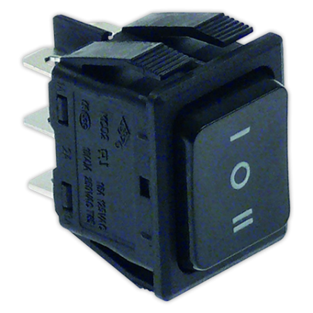 Conmutador 22x30 mm II negro sin piloto