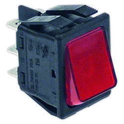Conmutador 22x30 mm II rojo con piloto