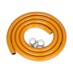 Tubo butano 1,5 m con abrazaderas