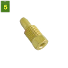 Racor bicono para permanente Ø 4 mm