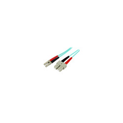 2m 10 Gb Aqua Fiber Patch Cable LC/SC