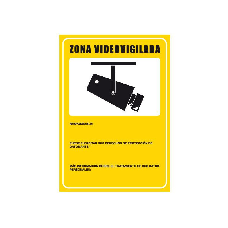 Cartel zona videovigilada