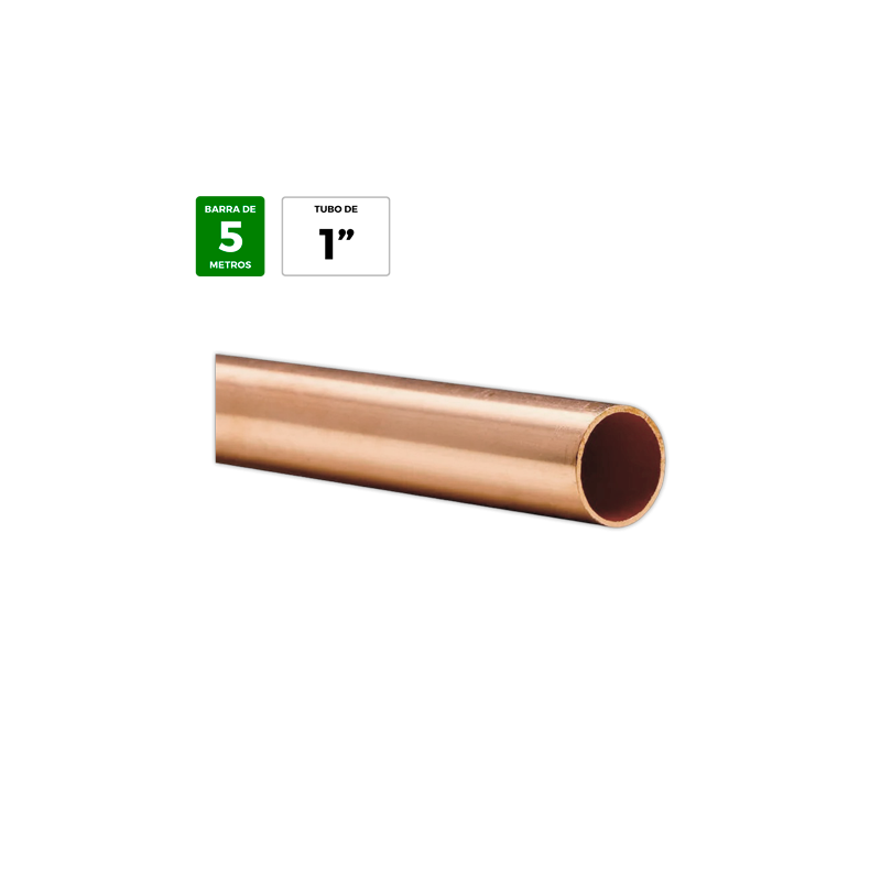 Tubo cobre 1" x 1,00 mm