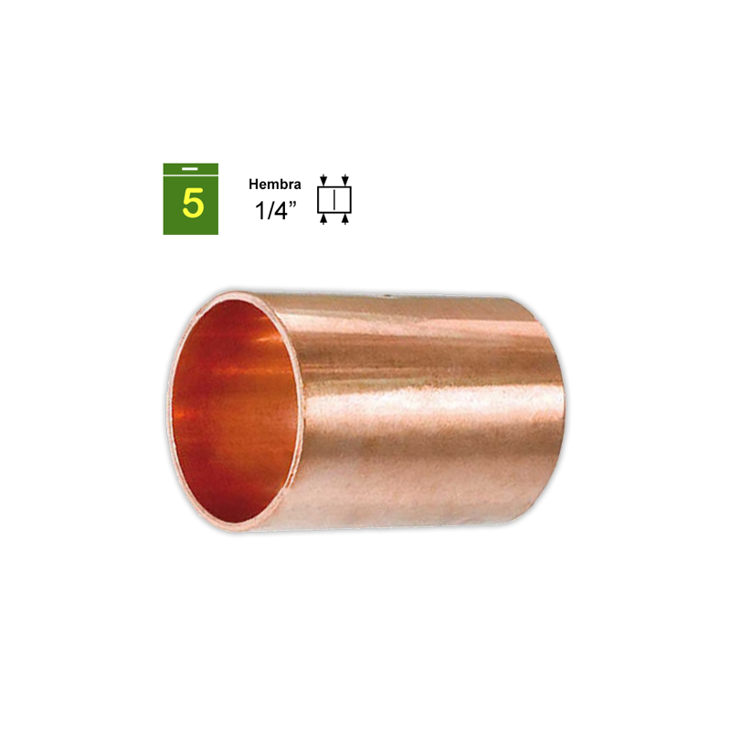 Manguito union H-H 1/4"
