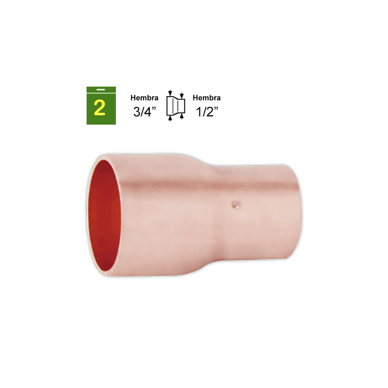 Manguito reducido H-H 3/4" x 1/2"