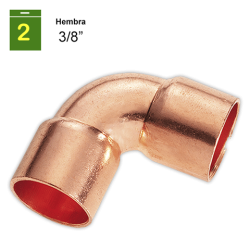 Codo 90° H-H 3/8"