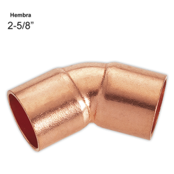 Curva 45° H-H 2-5/8"