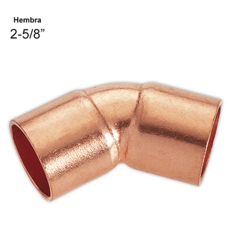 Curva 45° H-H 2-5/8"