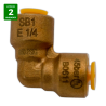 Codo union rapida SAE Hembra-Hembra 1/4