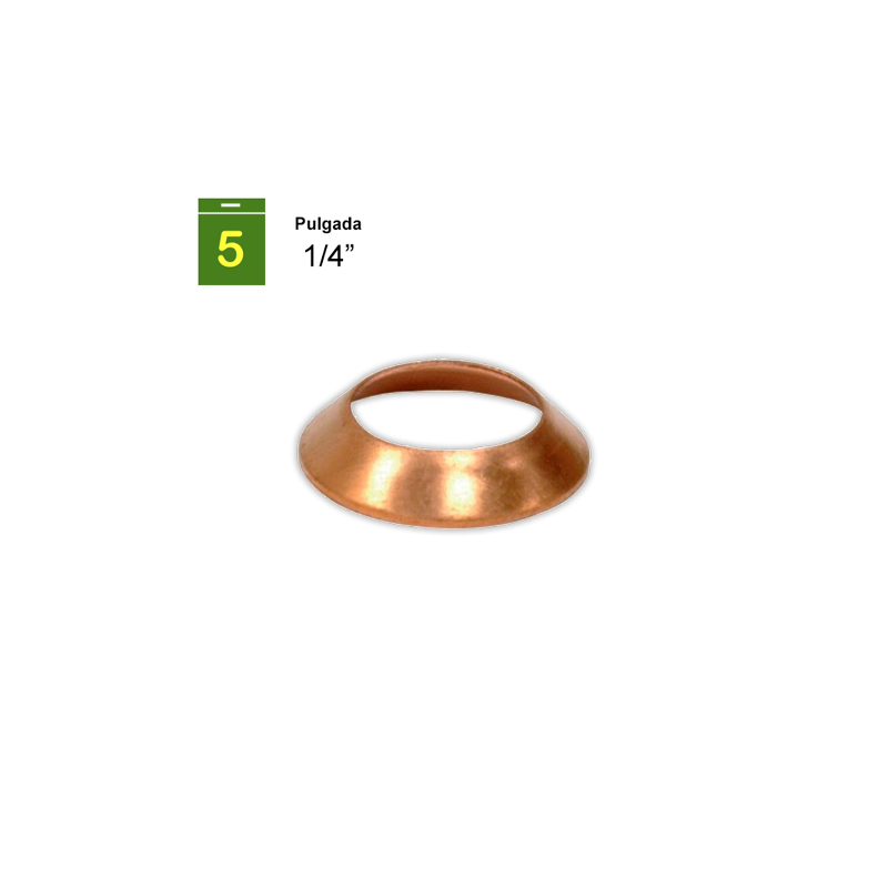 Arandela cobre Conica 1/4"