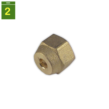 Tuerca reducida tubo 1/4" rosca SAE 3/8"