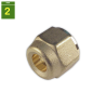 Tuerca reducida tubo 1/2" rosca SAE 5/8"