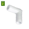 Codo para tubo desague A.A. Ø 16 mm
