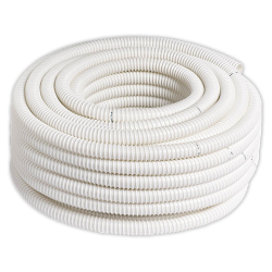 Tubo desagüe anillado Ø 20 mm blanco