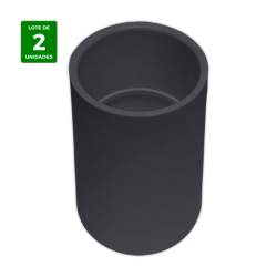 Union desagüe rigido PVC Ø 25 mm Gris
