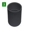 Union desagüe rigido PVC Ø 25 mm Gris