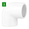 Codo desagüe PVC 90° Ø 20 mm blanco