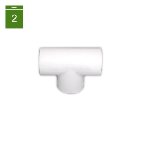 T desagüe rigido PVC Ø 20 mm blanco