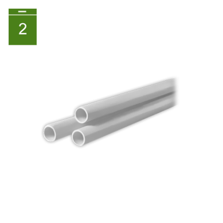 Tubo desagüe rigido PVC Ø 20 mm blanco
