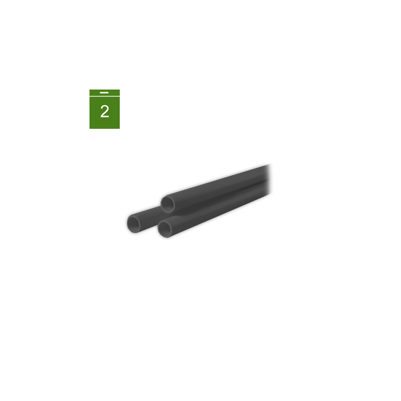 Tubo desagüe rigido PVC Ø 20 mm gris