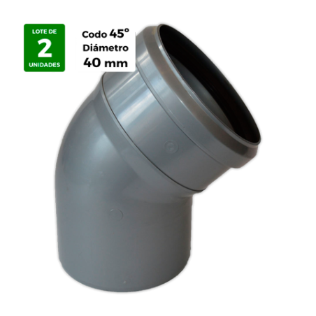 Codo PP Insonorizado 45° Ø 40 mm