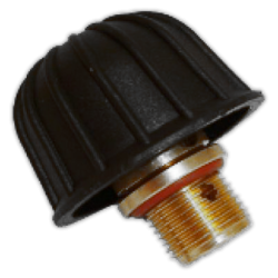Tapon vaporeta 1/4 macho con seguridad