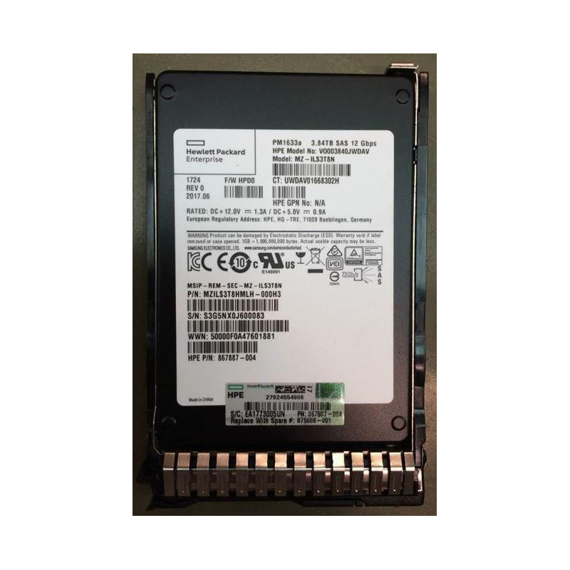 SSD 3.84TB SFF SAS RI DS SC