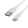 Belkin BoostCharge - Cable USB - USB-C (M) a USB (M) - 3 m - blanco