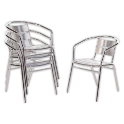 Pack 4 sillas de aluminio